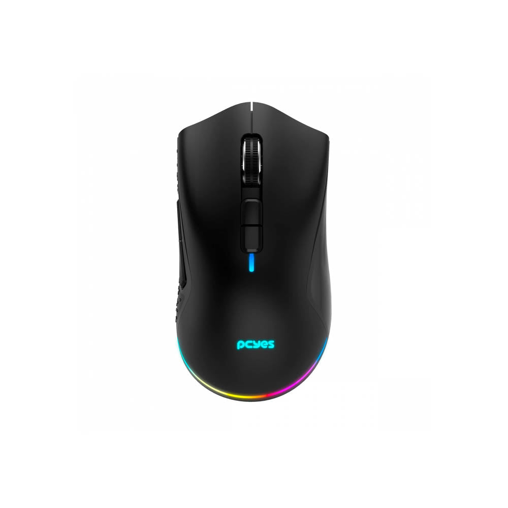 Mouse Gamer Sem Fio Recarregavel PCYes Anok 7 Botoes 16000dpi RGB Preto - PMGAKRGB Truedata